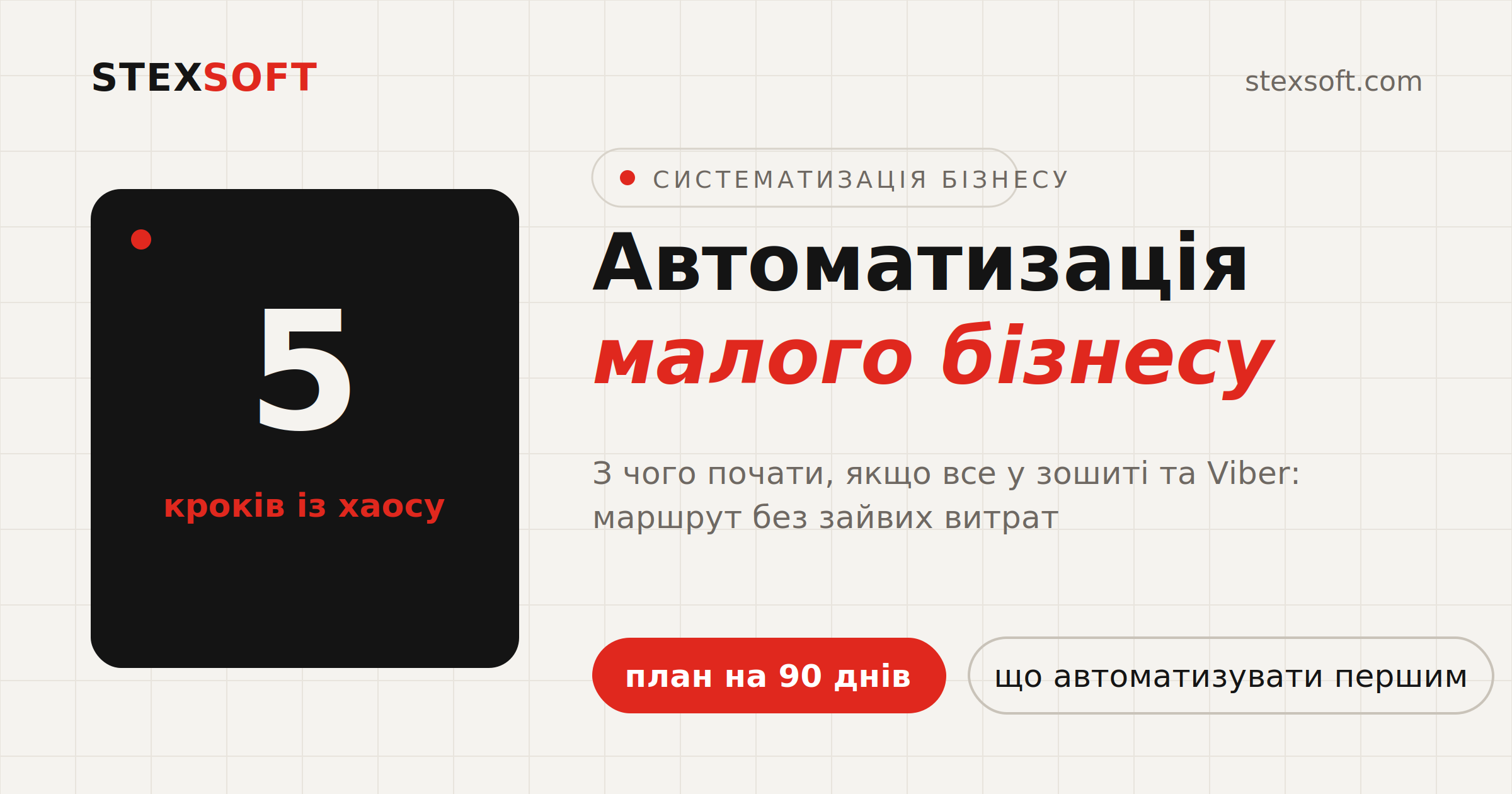 Автоматизація малого бізнесу: з чого почати, якщо все у зошиті та Viber
